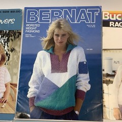 Lot of 13 Vintage Knitting Pattern Books Magazines Leaflets Sweaters Men & Women
