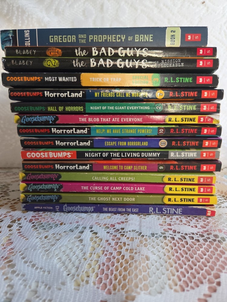 Lot of 15 Vintage Goosebumps Books R.L. Stine Scholastic Horror Series Pre-Loved