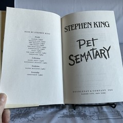 First Edition Book Club Edition 1983 “Pet Sematary” by Stephen King HC/DJ Clean