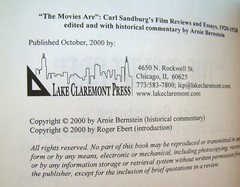 „The Movies Are” ~2000 PB~ Bernstein SIGNED Carl Sandburg Film Reviews 1920-28