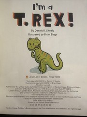 Vintage A Little Golden Book I’m A T. Rex! 2010 #6706