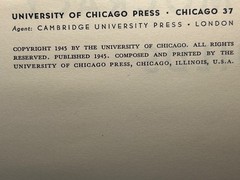 When Democracy Builds by F.L. Wright, University of Chicago, 1945 first, good