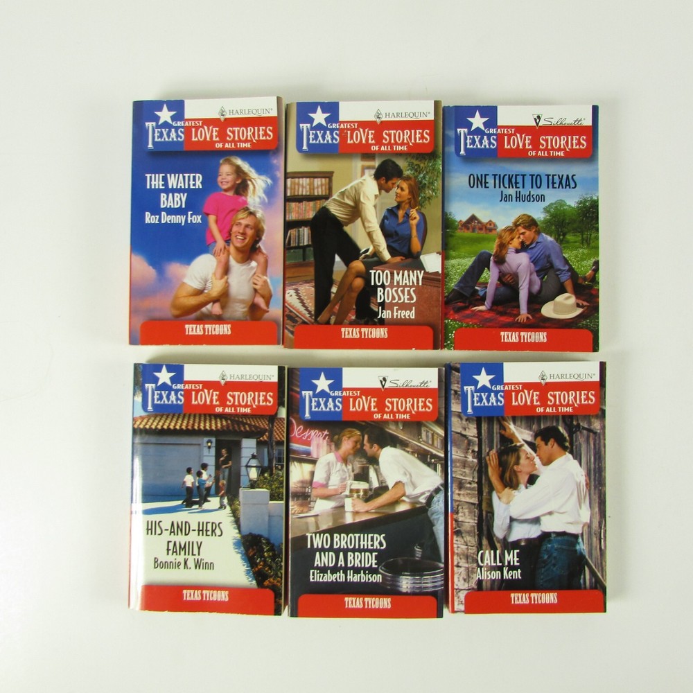 Lot of 6 Vintage Texas Love Stories Texas Tycoons Paperback Books
