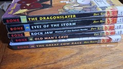 Lot of 5 BONE Paperback (4) and Hardcover (1) Books by Jeff Smith
