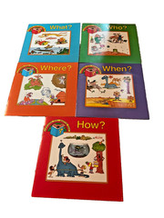 EUC Lot 5 Vintage Discovery Toys Question Book Set Series Ages 4-9 Homeschool