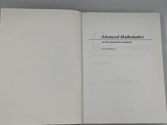 Advanced Mathematics: Incremental Development John H Saxon 1996 HC