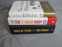 Lot of 3 Books By Timothy Ferriss 4 Hour Body-Workweek- Tools Of The Titans