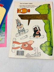 Vintage Disney Sticker Fun Books- Cinderella Fox and the Hound Bambi Set BIN 61