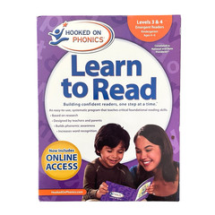 HOOKED ON PHONICS: LEARN TO READ Level 3-4 Emergent Readers Kindergarten Age 4-6
