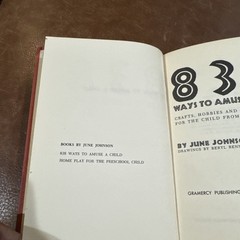 838 Ways To Amuse A Child By June Johnson