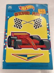 1992 Hot Wheels Sticker Fun Golden Book Vintage Mattel