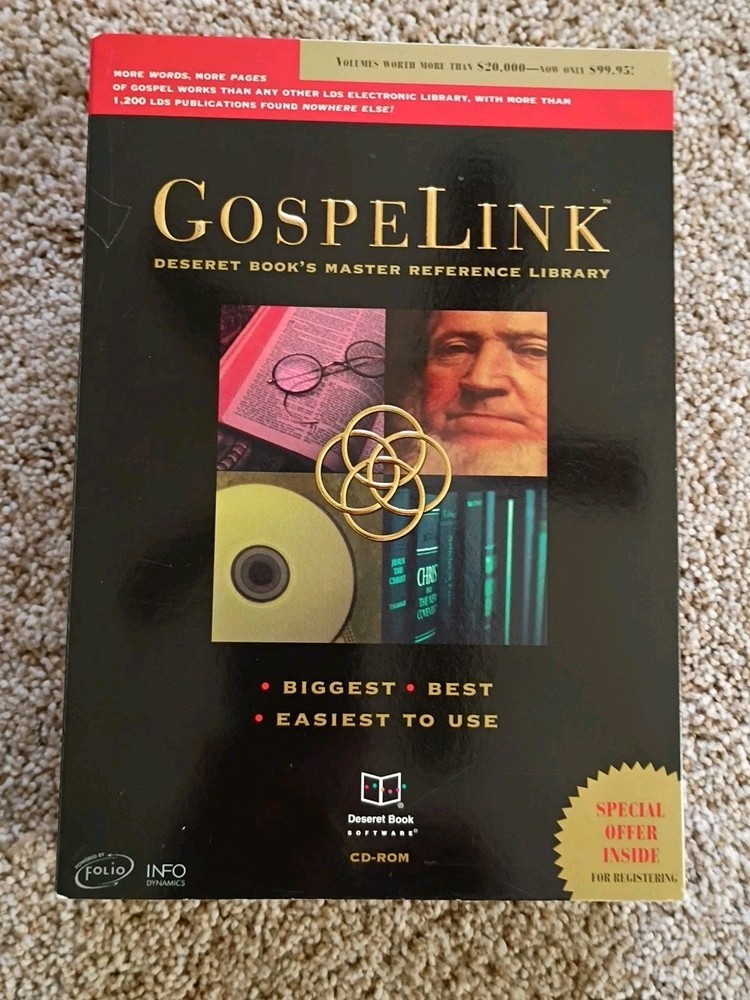 GOSPELINK Desert Book’s Master Reference Library CD-ROM LDS Mormon
