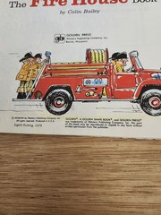 1979 The Fire House Book. A Golden Shape Book. By Colin Bailey