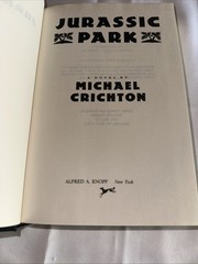 Jurassic Park Michael Crichton 1990 HC DJ