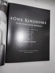 One Kingdom Our Lives With Animals Human-Animal Bond Deborah Noyes 1st Signed