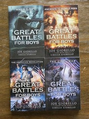 Lot of 4 PB Great Battles for Boys Books by Joe Giorello – WW2, Ancient, Civil..