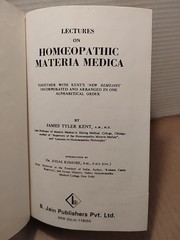 Lectures on Homoeopathic Materia Medica by J. T. Kent 1990 B. Jain Pub Hardcover