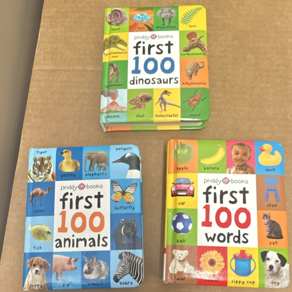 Priddy Books First 100 Ser. Dinosaurs Animals Words Board Book Roger Priddy