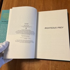 AUTOGRAPHED SIGNED A Prey Novel Ser.: Righteous Prey by John Sandford Hardcover