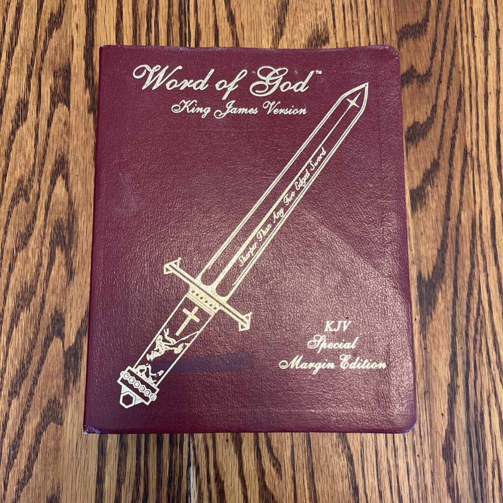 2001 Word Of God KJV Special Margin Edition Bible Red Letter OT NT