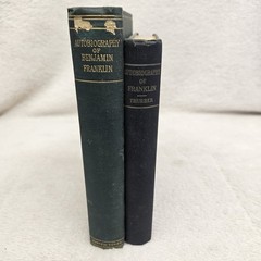 Autobiography Of Benjamin Franklin & Other Papers Set Of 2 Vintage Hardcover