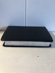 Holy Bible KJV Collins Black Leather References Red Letter Vintage