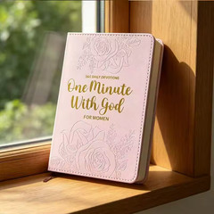 One Minute with God for Men 365 Daily Devotions Brown Faux Leather Gift