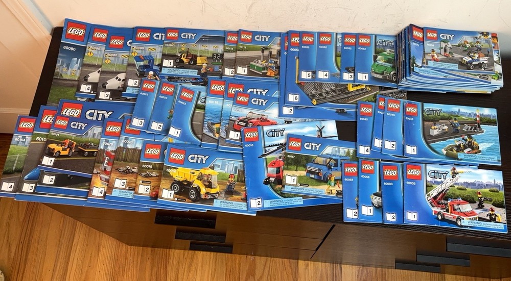 LEGO CITY Lot of 55 Manuals Instructions Booklets Only – See photos for set