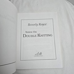 Notes On Double Knitting Beverly Royce Expanded Edition Schoolhouse Press 1994