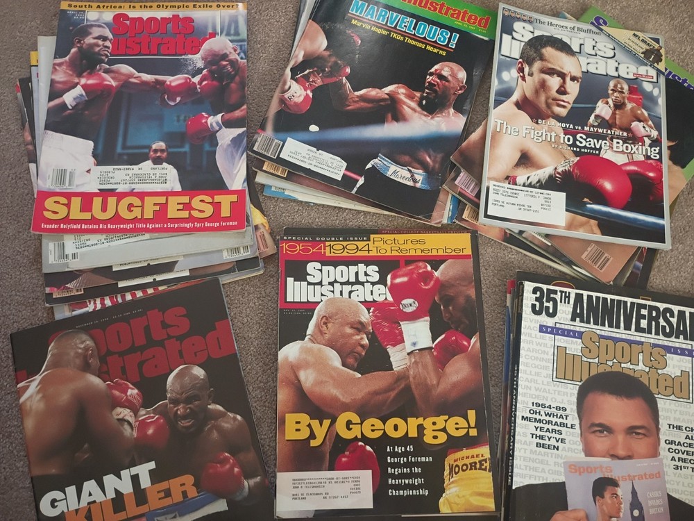 Lot of 25 Vintage BOXING Sports Illustrated Magazines Sugar Ray v Marvin Hagler