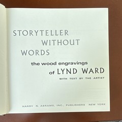 Harry N. Abrams Storyteller Without Words Lynd Ward HC Illustrated DJ 1974
