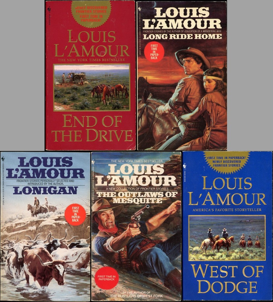 Western Collection Action Adventure Lot of 5 Paperback by Louis Lamour