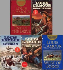 Western Collection Action Adventure Lot of 5 Paperback by Louis Lamour