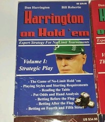 Lot of 4 Dan Harrington Books Cash Games Hold 'Em Vol 1 & 2