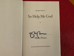 So Help Me God by Mike Pence (2022, Hardcover) signed autograph read description