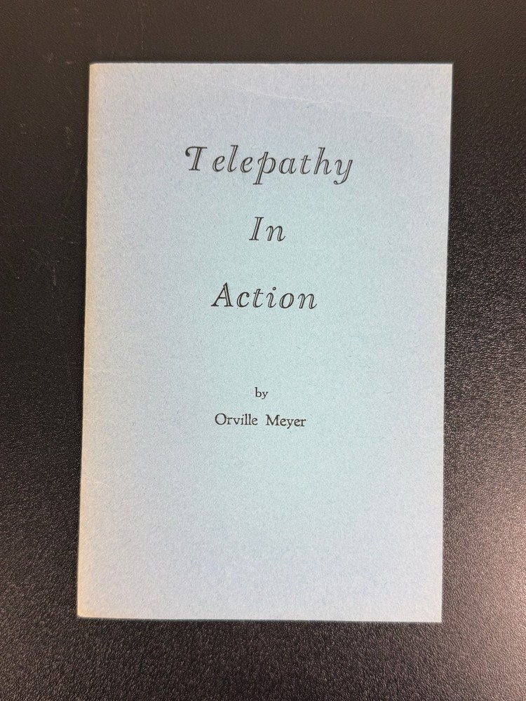 Telepathy in Action Orville Meyer 1961 First Edition Magic – Kreskin coll.