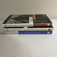 Science Master Series – Lot of 3 Books Origin of Humanity Leakey, Davies, Barrow