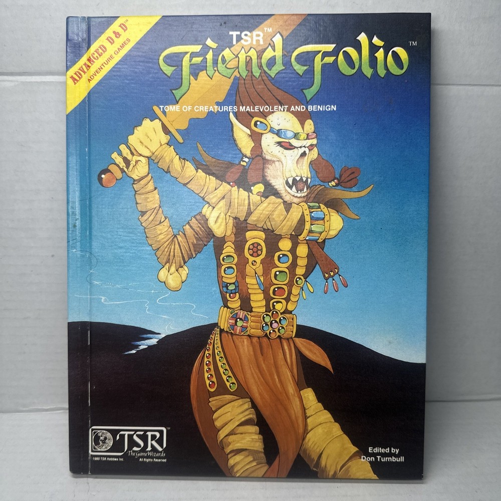 D&D Advanced Dungeons and Dragons Fiend Folio TSR 1981 Hardcover