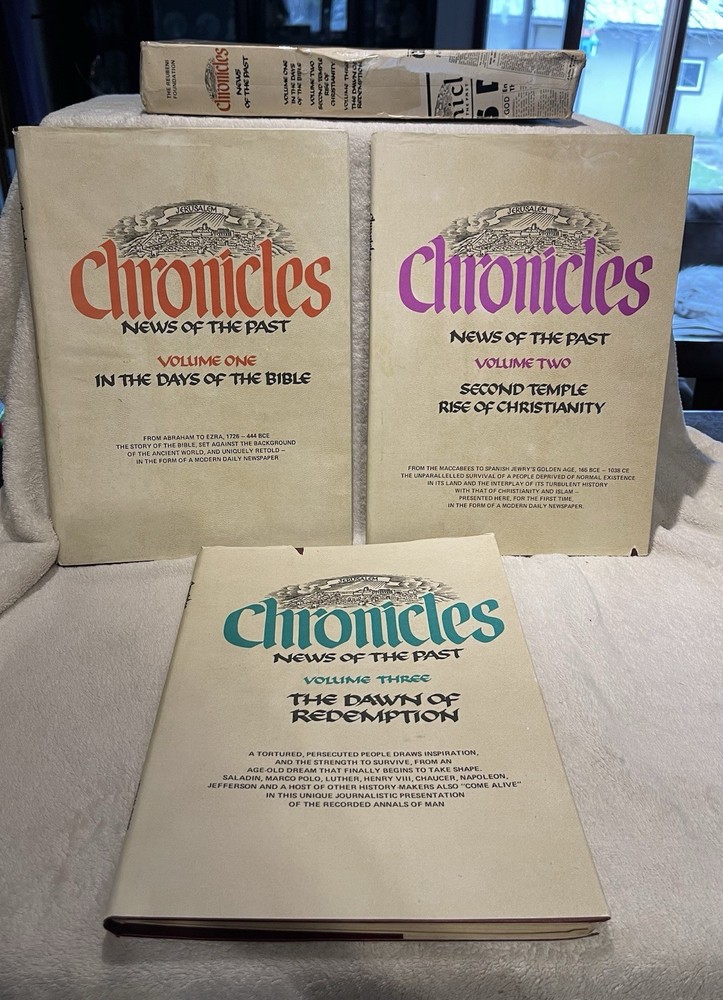Chronicles News Of The Past Books Volumes 1-3 Newspaper Style Religious Texts