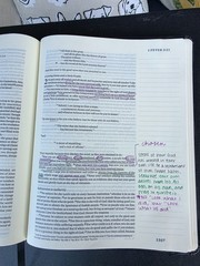 Crossway Single Column Journaling Bible Black Used with Handwritten Study Notes