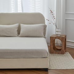 100% Linen Fitted Sheet King, 14 Inch Deep Pocket Mattress