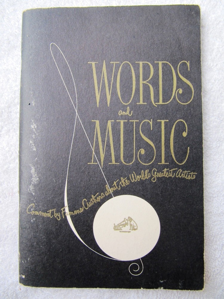 1950 RCA VICTOR Words and Music Famous Authors on Greatest Artists Opera Records