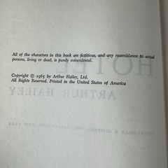 Hotel by Arthur Hailey BCE Hard Cover 1965
