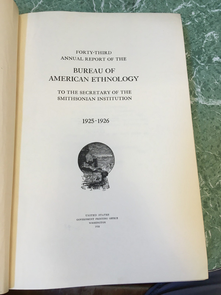 BUREAU OF AMERICAN ETHNOLOGY 43rd Annual Report 1925-26 HB Smithsonian Osage