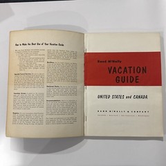 VTG 1955 RAND McNALLY VACATION GUIDE United States and Canada – Paperback
