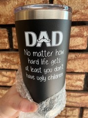 Leak-Proof 20 Oz Stainless Steel Tumbler – Perfect for Dads Who Love Drinks