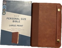 SNAP CLOSURE NIV LARGE PRINT(11.5pt) Premium Personal Bible, Brown Leathersoft,