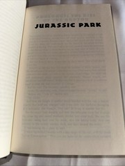 Jurassic Park Michael Crichton 1990 HC DJ