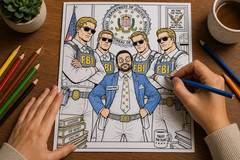 Unhinged Digital Adult Coloring Book | 31 Pages Pop Culture Satire & Chaos