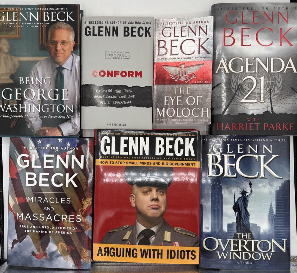 Lot of 7 Books by Glenn Beck, Paperback and Hardcover, B198